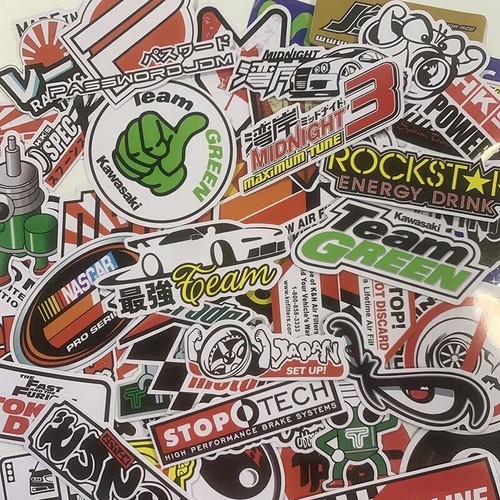 80PCS Vinyl JDM Stickers Pack Car Motorcycle Racing Motocross Helmet Decals Lot - Bild 6 von 12