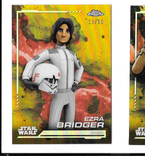 2024 Topps Chrome Star Wars Ezra Bridger GOLD REFRACTOR #19/50 | eBay