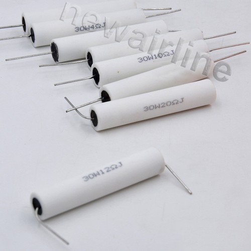 2 PIEZAS 30W 1-40 ohmios Altavoz Divisor Crossover Cerámica Cemento Resistencia de Potencia - Imagen 10 de 12