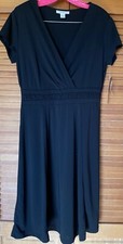 DRESSBARN LITTLE BLACK DRESS, MIDI, WOMENS SIZE 10, NEW WITH TAGS