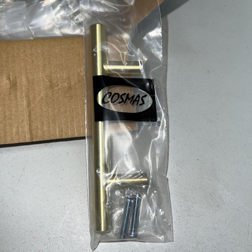 Cosmas Cabinet Hardware Brushed Brass 305 Series Euro Style Bar Pulls & Knobs - Picture 2 of 7