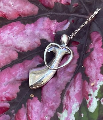    Feminine Spirit Guide $30BELOW w/S&H Heart Sophia Sterling Necklace 24''