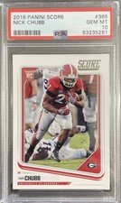 NICK CHUBB RC 2018 Panini Score #365 PSA 10 UGA | Texans