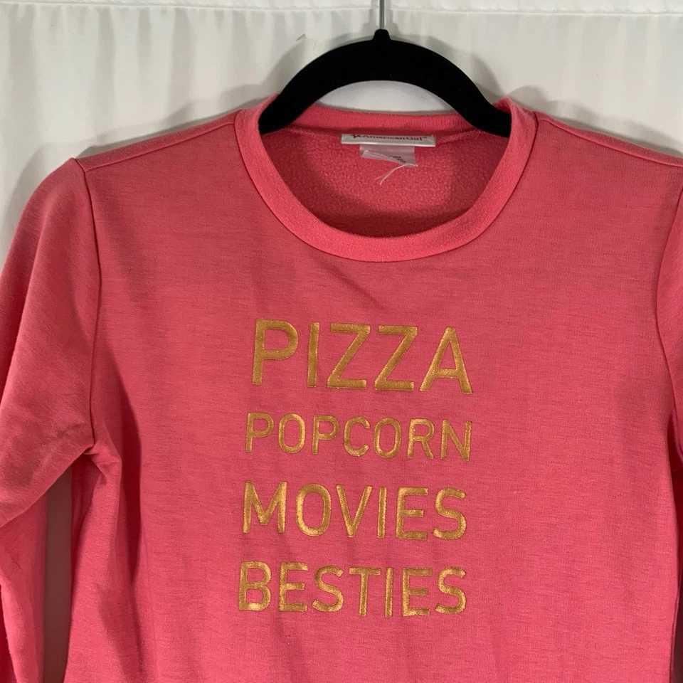 Свитер для девочек American Girl большой розовый попкорн фильмы принт пуловер с длинным рукавом - Изображение 2 из 4