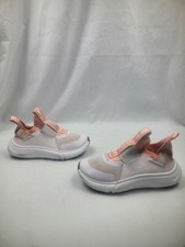 Nike Kids Flex Plus Running Shoe Size 11C White Peach Pink