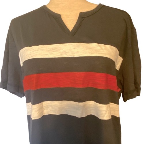 INC International Concepts gray striped tee shirt size large NWT - Picture 4 of 10