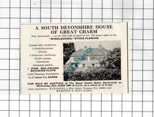 Middledown Stoke Fleming Devon - 1967 Small House Sale Advert
