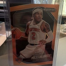 Panini 2024-25 Prizm Black Miles McBride Knicks Orange Prizm #189 /49