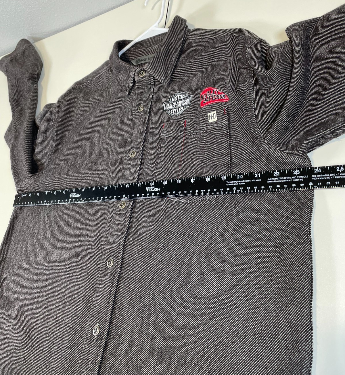 Harley Davidson Mens Multi-Patch Button Up Long S… - image 8