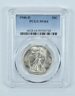 1946-D Walking Liberty Half Dollar MS64 PCGS Blue Label