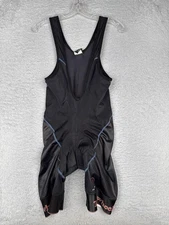 Pactimo Bib Shorts Mens Medium Black Cycling Padded Chamois Bike Bibs Racing