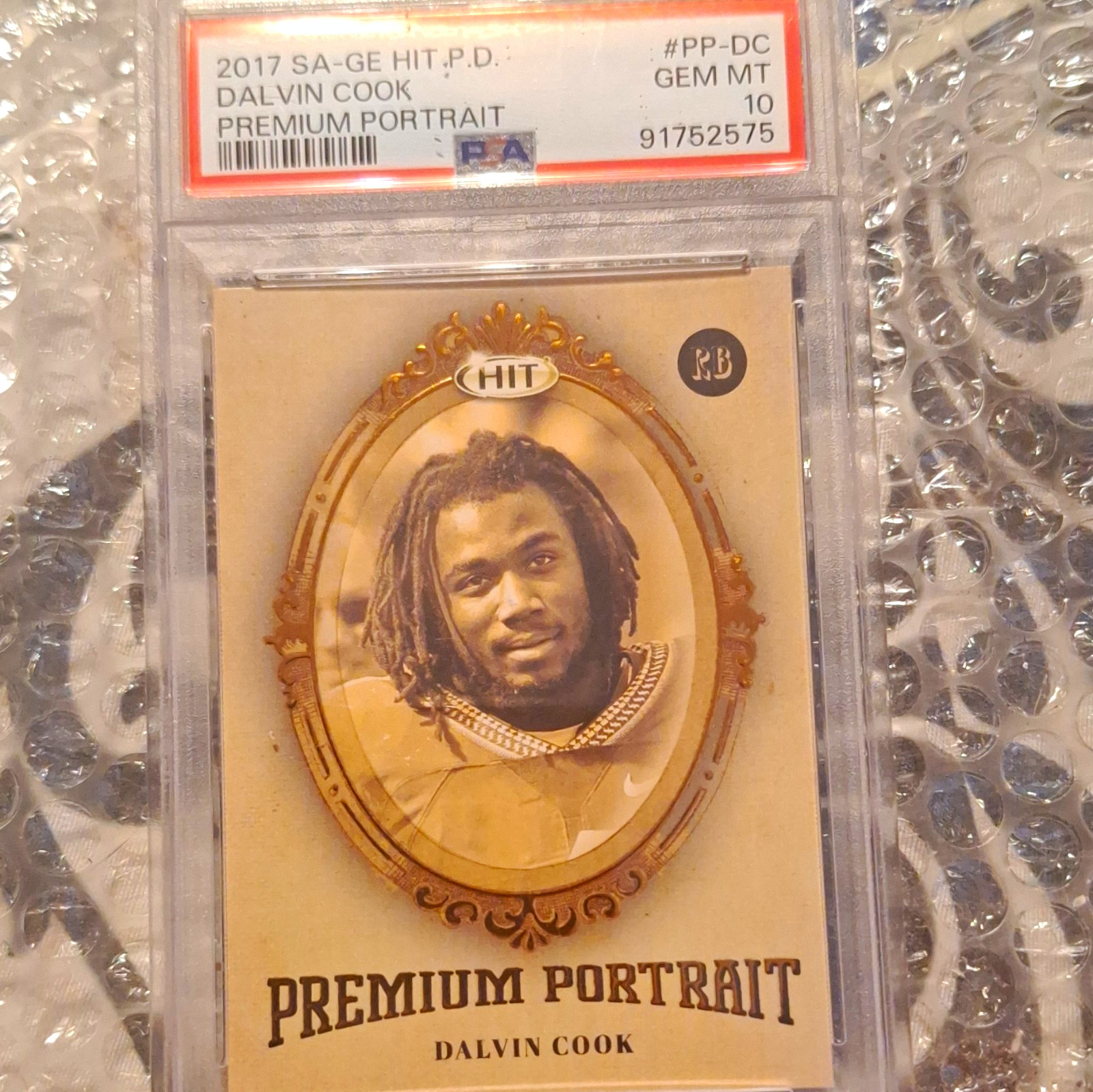 Dalvin Cook SA-GE Hit Premier Draft Premium Portrait #PPDC Base