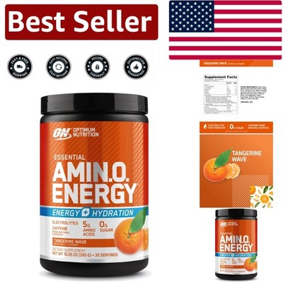 Amino Energy Powder with BCAA & Electrolytes - 10.5 oz Tangerine Wave Flavor