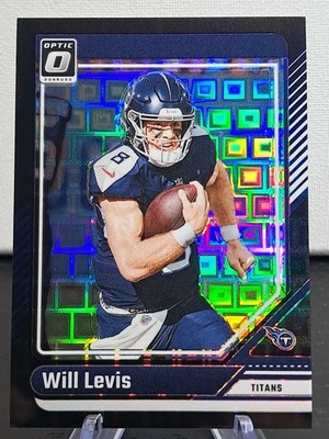 2024 Panini Donruss Optic Will Levis Black Pandora Optic Prizm 9/25 #189