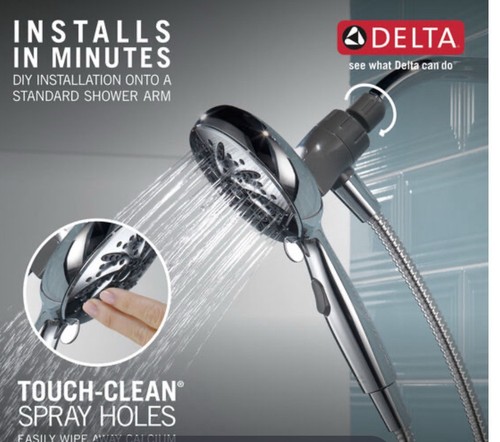 Delta SureDock Magnetic Wall Mount Handheld Shower Head Chrome 75689 - Picture 8 of 15