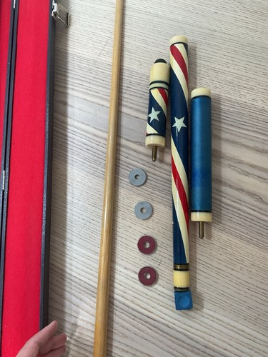 Rare VINTAGE Golden Shark Custom Crafted Pool Cue WITH CASE/ FOUR 1 ONCE SPEACER - Picture 10 of 16