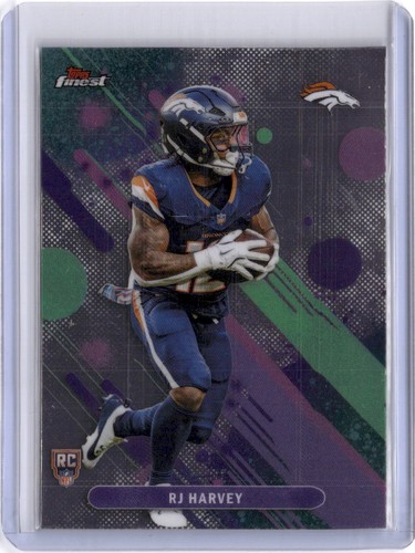 RJ Harvey 2025 Topps Finest Common #15 RC Broncos