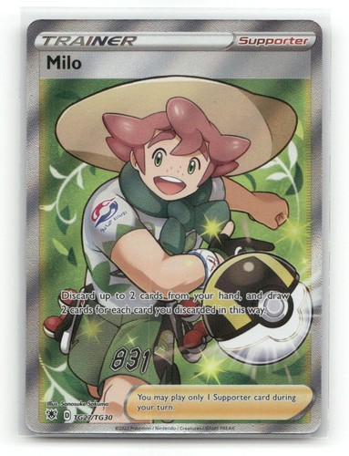 Milo TG27/TG30 Ultra Rare Astral Radiance Trainer Gallery Pokemon Holo NM