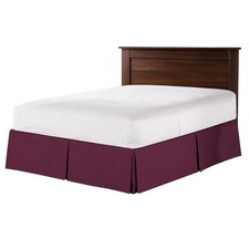 NEW Red Full Size Bed Skirt   Wine Burgundy Color, Tailored 14  Drop, 54x75 in