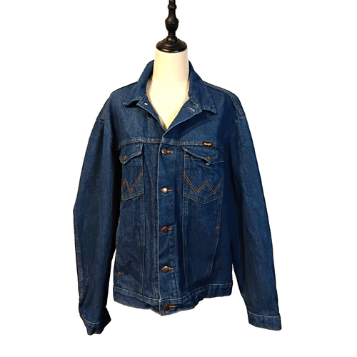 Wrangler Mens Size XL Mid Blue Denim Western Springsteen Jacket - Picture 2 of 8