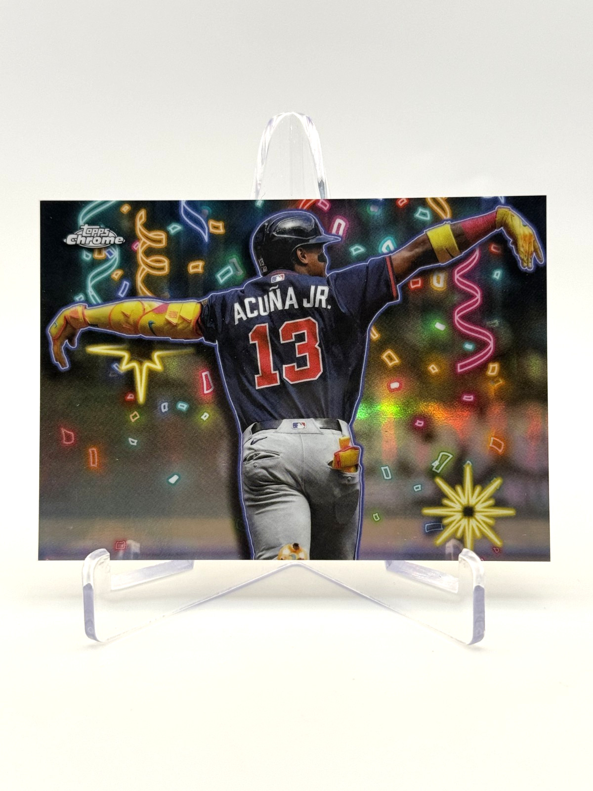 2025 Topps Chrome Update Ronald Acuna Jr Celebracion SSP Case Hit #CT-11 Braves