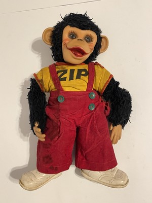 ぬいぐるみ Vintage Stuffed Toys Vintage Zip The Monkey Rubber Face 16