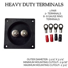 Heavy Duty Subwoofer / speaker Box Terminals 1 pair 2 pcs 