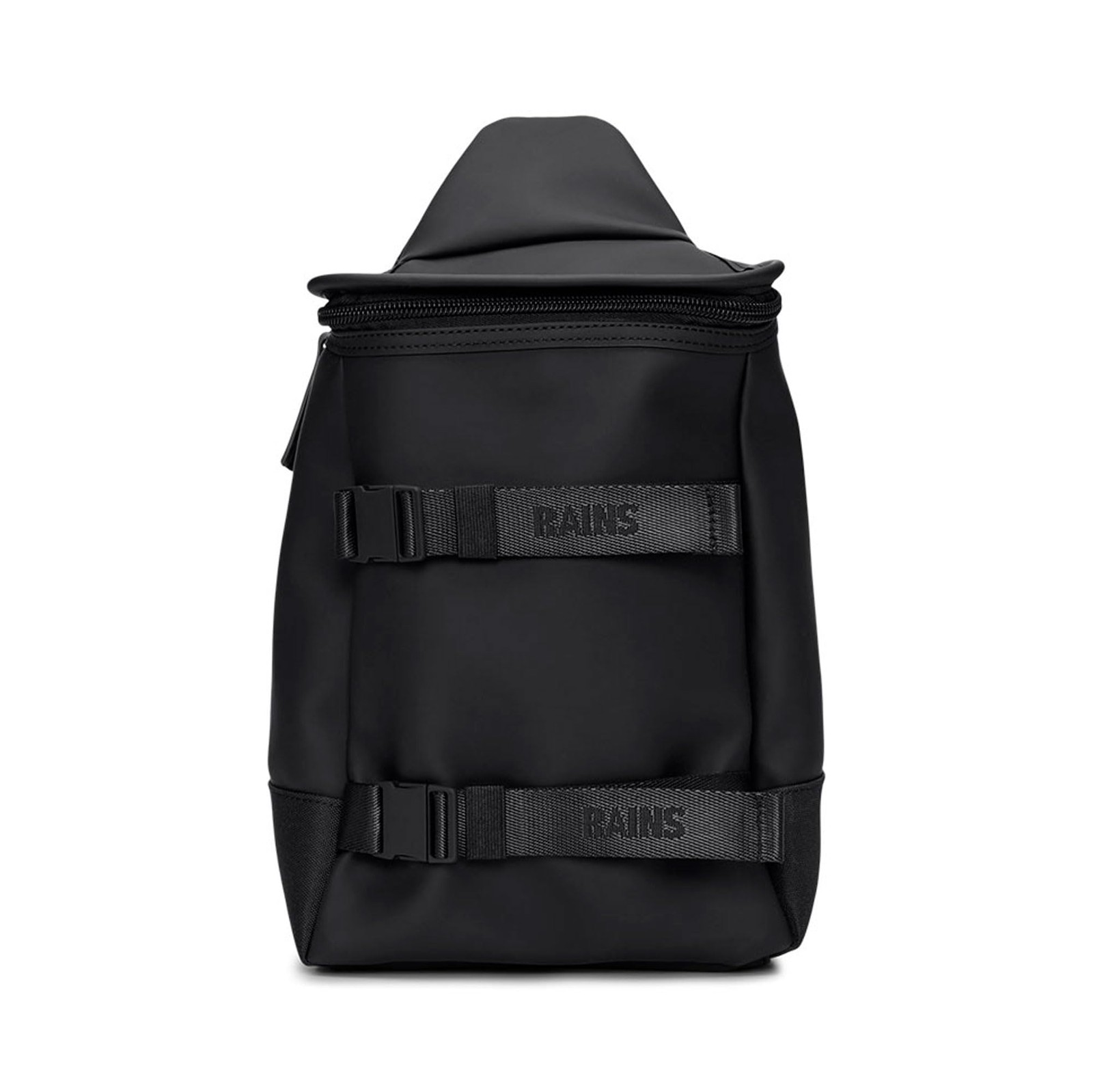 RAINS Trail Sling Bag Black Crossbody Bag Zip Closure