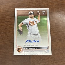 2022 Topps Chrome - Rookie Autographs #RA-AW Alex Wells On Card Auto