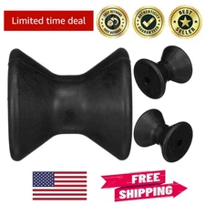 Heavy-Duty Molded Rubber Bow Roller for Reliable Boat Trailer Use - 3 In.