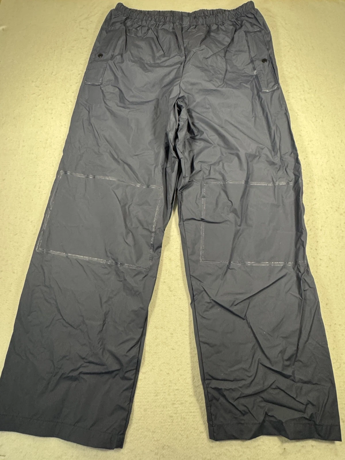 Cabela's Rain Pants Mens Large Gray High Rise Straight Leg Waterproof Hiking