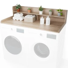 Washer Dryer Countertop with Shelf 27.5" W x 54" L x 12" H Laundry Room Count...