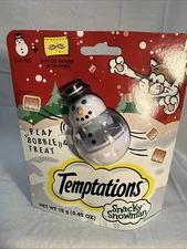 Temptations Snacky Snowman Cat Treat Toy New With Treats