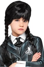 Rubies Wednesday Addams Deluxe Halloween Costume Wig