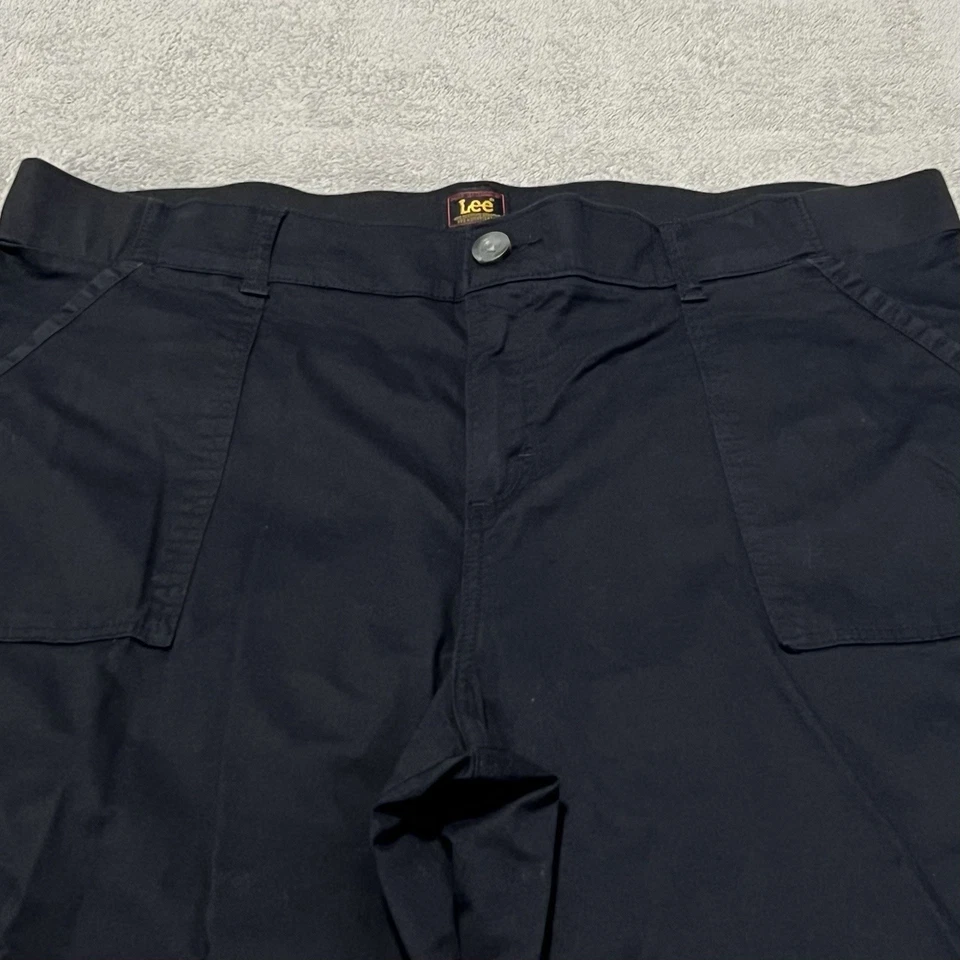 Pantalones Lee Mujer 18W Negro Flex to Go Ajustables Carga Capri Medianos Foto 3 de 4