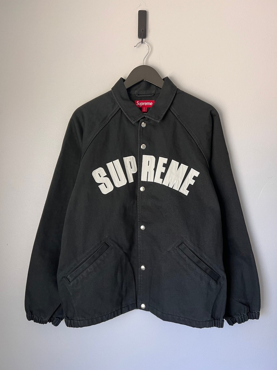 Supreme Arc Logo Coaches Jacket - Size Medium - Black Denim