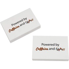 2 Radiergummis / Gummis "Powered By Caffeine and Chaos" 45 mm (ER00046157)