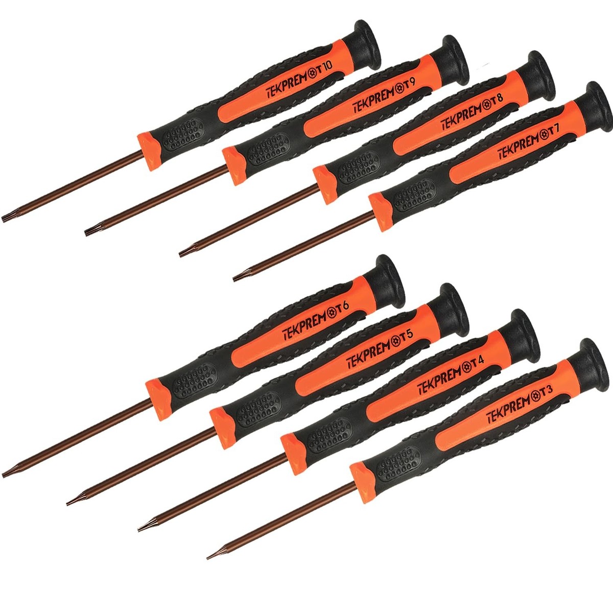 TEKPREM 8 in 1 Small Torx Screwdriver Set with T3 T4 T5 T6 T7 T8