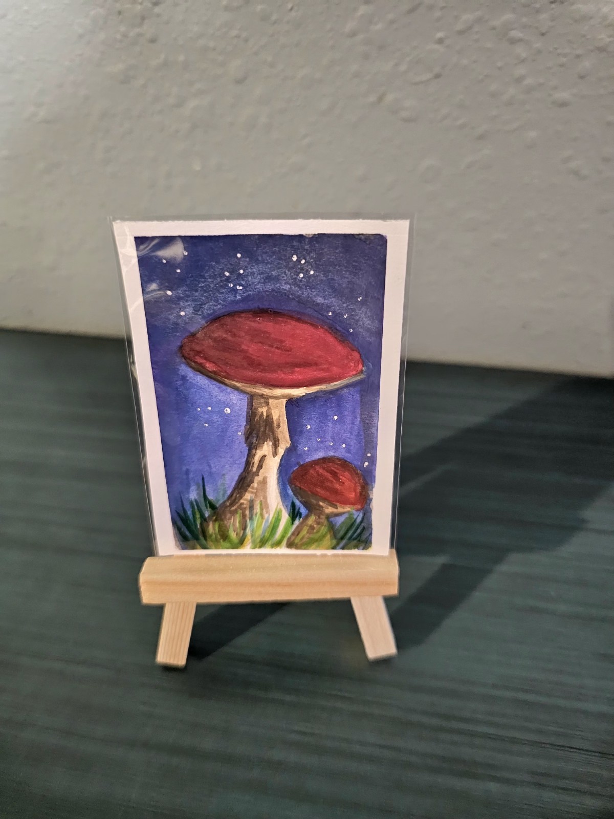ACEO Art Card. Journey into the Night. Hand Painted. Fairly_whimsy. Watercolor.