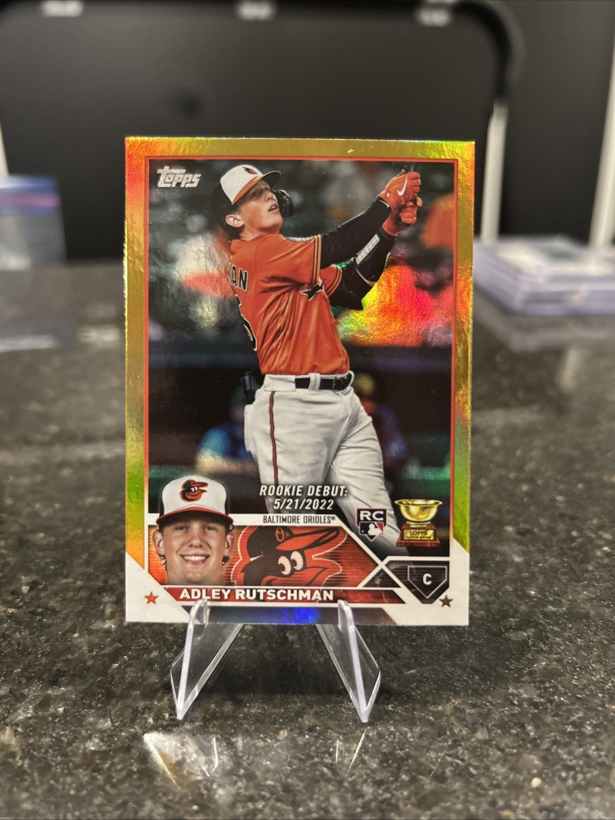 2023 Topps Adley Rutschman Gold Foil RC #250 Baltimore Orioles