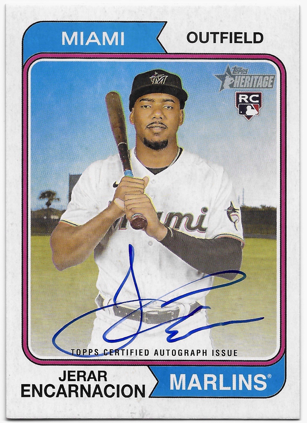 2023 Topps Heritage - Real One Autograph - Jerar Encarnacion Marlins #ROA-JE