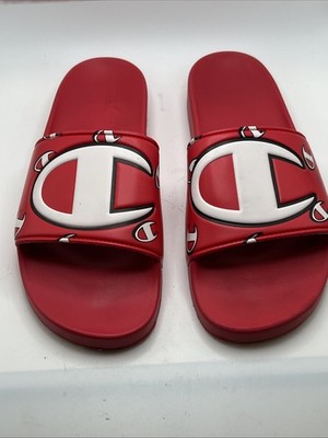 Champion Men's Super Slide Solid Sandals, Red, Size 12, FREE SHIPPING