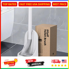 Golf Club Silicone Toilet Brush Set Flexible Long Handle Cleaner