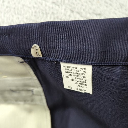 Vintage Official Rifle School Uniform Pants Boys 32 Husky Blue Double Knee Work - Picture 11 of 12