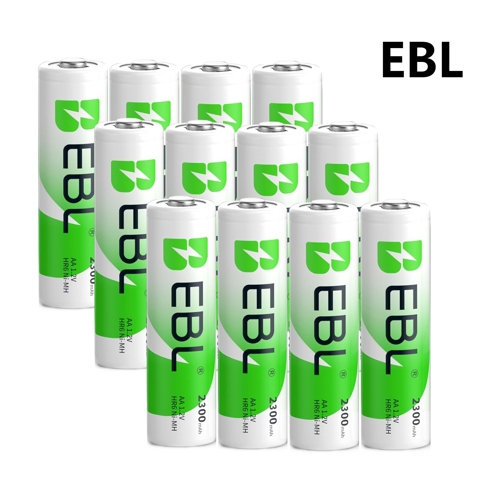 EBL Lot AA AAA Rechargeable Batteries 2800mAh 2300mAh 1100mA
