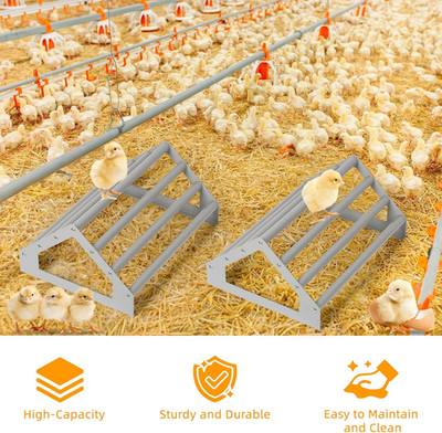 2 Pack Chick Perch,Chicken Toys for Coop,Wooden Chicken Roosting Bars with Me...