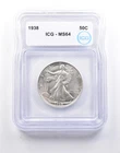 1938 Walking Liberty Half Dollar MS64 ICG *5198