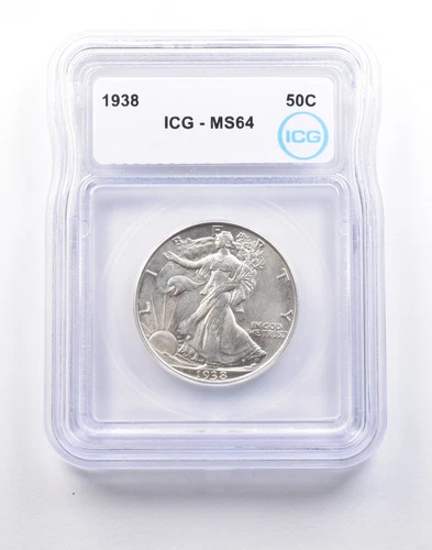 1938 Walking Liberty Half Dollar MS64 ICG *5198