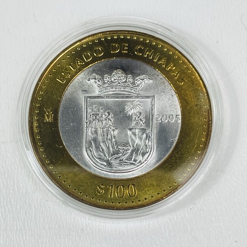 2005 Mexico Sterling Silver 100 Peso Estado De Chiapas - Picture 3 of 6