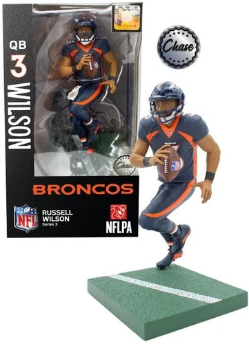 Russell Wilson (Denver Broncos) CHASE Imports Dragon NFL 6" Figure Series 3